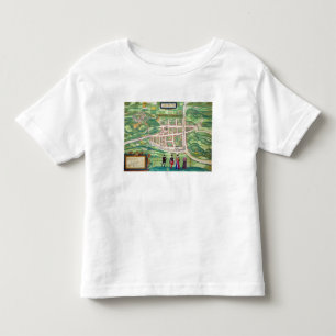 Karte von Edinburgh, von 'Civitates Orbis Terrarum Kleinkind T-shirt