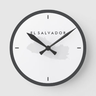 Karte von El Salvador Runde Wanduhr