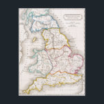 Karte von England | Britannia Antiqua<br><div class="desc">Britannia Antiqua,  von "The Atlas of Ancient Geography",  von Samuel Butler,  herausgegeben in London,  um 1829. Vintager Farblithograph. © Bridgeman Images</div>