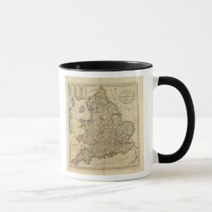 Karte von England und Wales Tasse