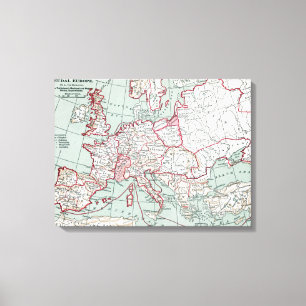 KARTE VON EUROPA, 12. Jahrhundert Leinwanddruck