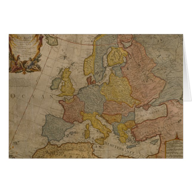 Karte von Europa | 1700 (Vorderseite (Horizontal))