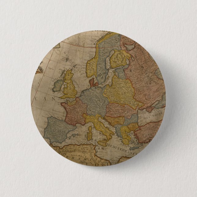 Karte von Europa | 1700 Button (Vorderseite)