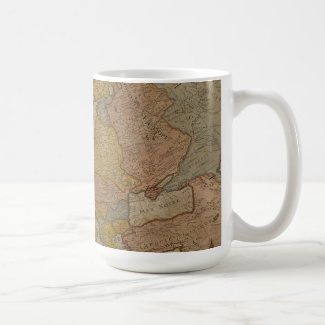 Karte von Europa | 1700 Kaffeetasse (Rechts)