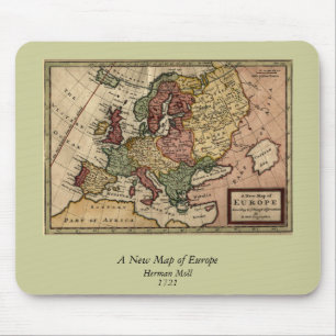 Karte von Europa 1721 Mousepad