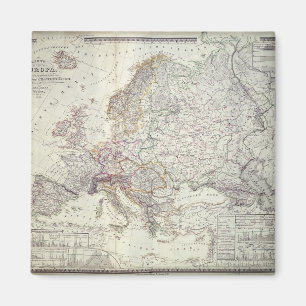 Karte von Europa, 1841 Magnet