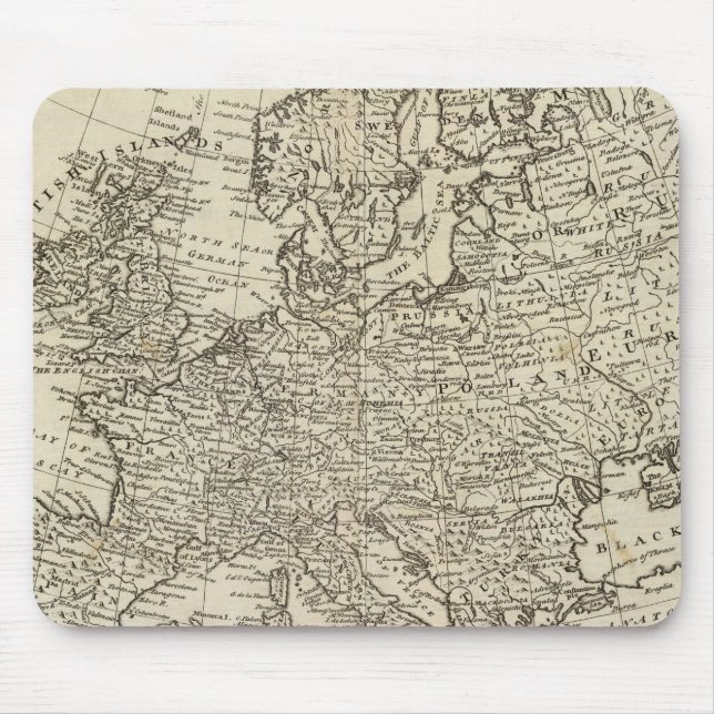 Karte von Europa 3 Mousepad (Vorne)
