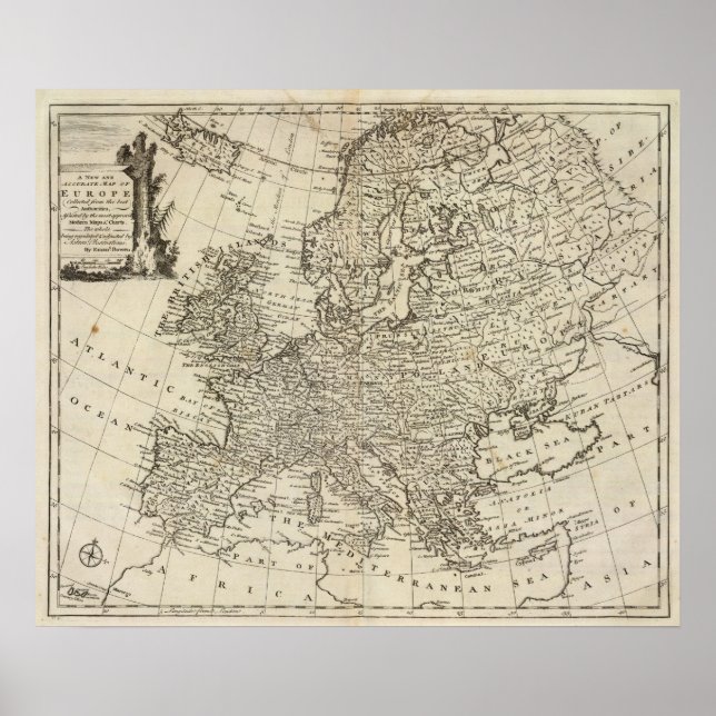 Karte von Europa 3 Poster (Vorne)