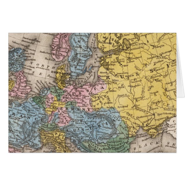 Karte von Europa 4 (Vorderseite (Horizontal))
