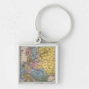 Karte von Europa 4 Schlüsselanhänger