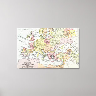 Karte von Europa   der dritte Kreuzzug Leinwanddruck