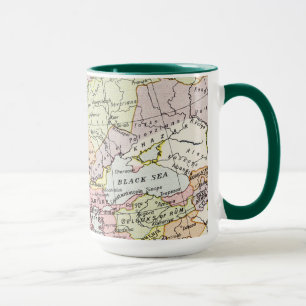 Karte von Europa   der dritte Kreuzzug Tasse