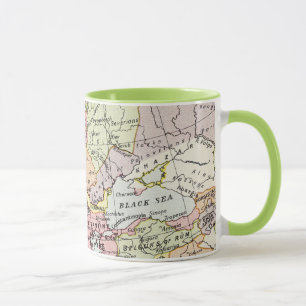 Karte von Europa   der dritte Kreuzzug Tasse