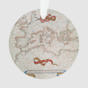 Karte von Europa u. Küsten von Nordafrika Ornament