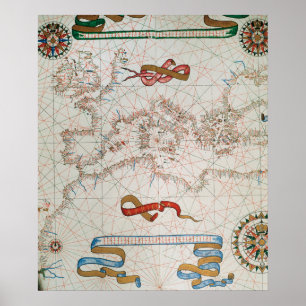 Karte von Europa u. Küsten von Nordafrika Poster