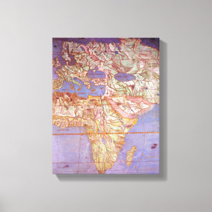 Karte von Europa und von Afrika Leinwanddruck