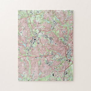 Karte von Fayetteville North Carolina (1997) Puzzle