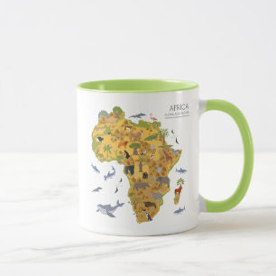 Karte von Flora u. von Fauna Afrikas   Tasse