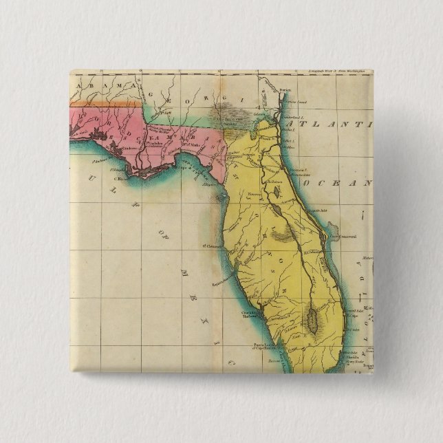 Karte von Florida Button (Vorderseite)