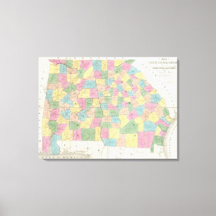 Karte von Florida Leinwanddruck