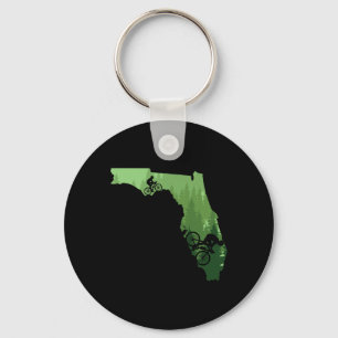 Karte von Florida Mountain Bike Fahrer Mtb Radfahr Schlüsselanhänger