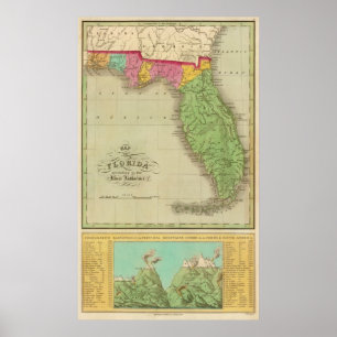 Karte von Florida Poster
