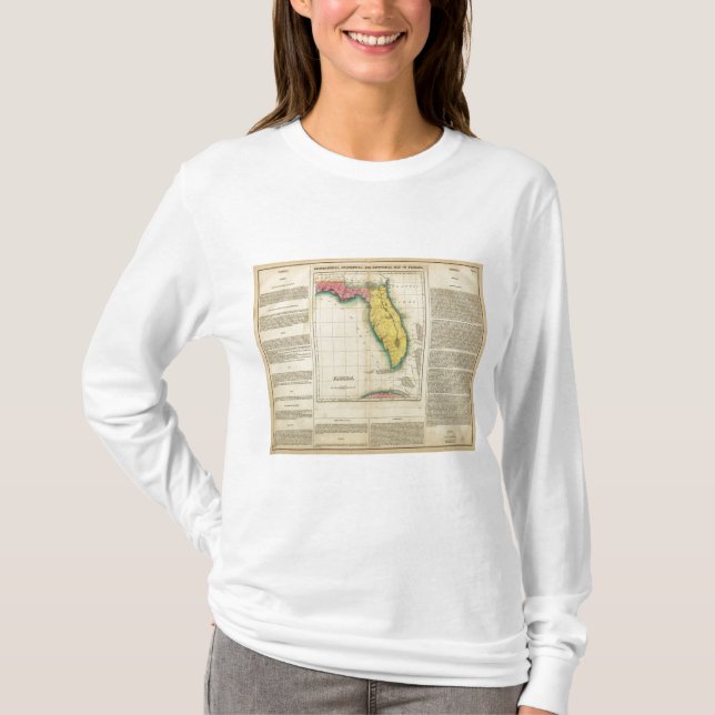 Karte von Florida T-Shirt (Vorderseite)