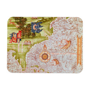 Karte von Florida und von Antillen Magnet