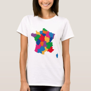 Karte von Frankreich T-Shirt