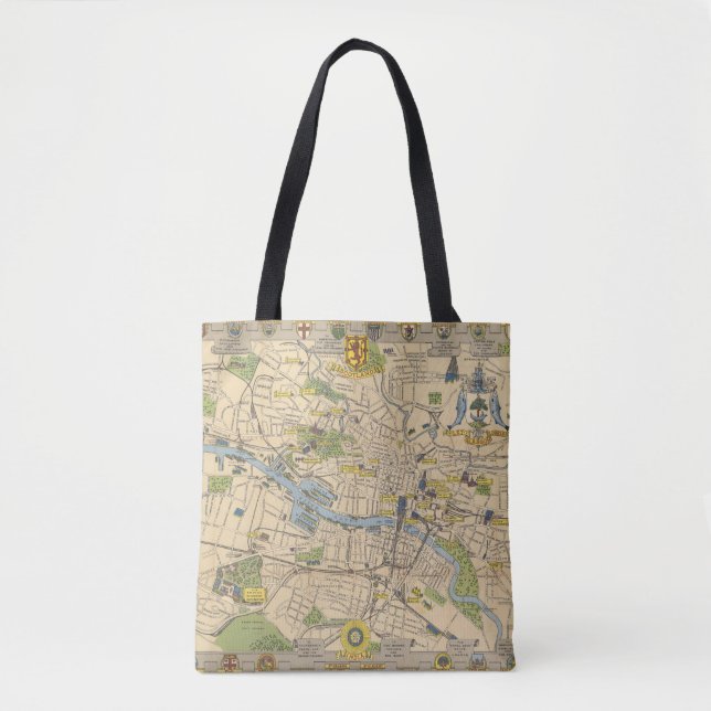 Karte von Glasgow, England (Vorderseite)
