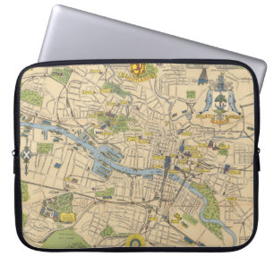 Karte von Glasgow, England Laptopschutzhülle