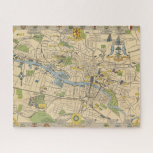 Karte von Glasgow, England Puzzle