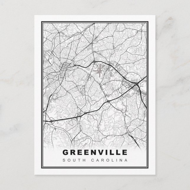 Karte von Greenville (Vorderseite)