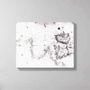 Karte von Großbritannien, Frankreich und Spanien, Leinwanddruck