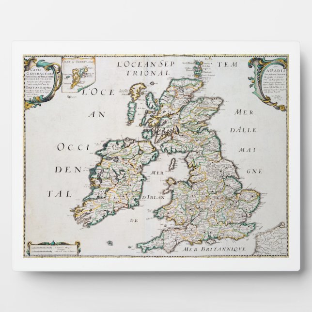 Karte von Großbritannien und Irland, veröffentlich Fotoplatte (Vorderseite)