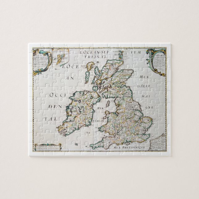 Karte von Großbritannien und von Irland, Puzzle (Horizontal)