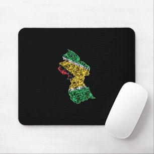 Karte von Guyana, Karte der Polygonalen Maschenöf Mousepad