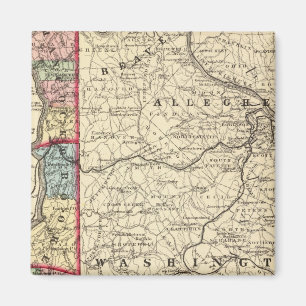 Karte von Hancock, Brooke, Ohio, Marshall-Landkrei Magnet