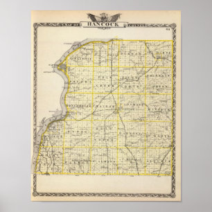 Karte von Hancock County Poster