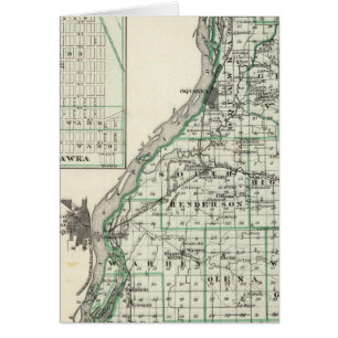 Karte von Henderson Landkreis und Oquawka