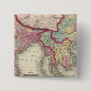 Karte von Hindoostan, weiter Indien, China und Tib Button