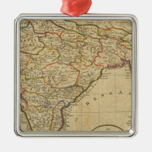 Karte von Hindostan oder von Indien Ornament Aus Metall