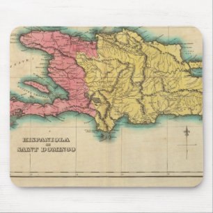 Karte von Hispaniola oder St Domingo Mousepad
