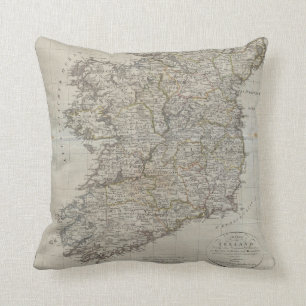 Karte von Irland 1804 Kissen