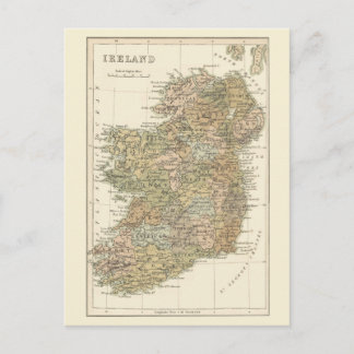 Karte von Irland 1862 Wedding Save the Date