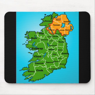 Karte von Irland (Landkreise) Mousepad