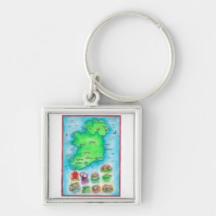 Karte von Irland Schlüsselanhänger
