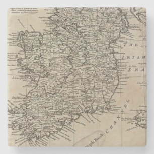 Karte von Irland Steinuntersetzer