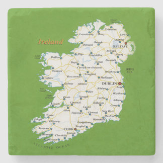 Karte von Irland-Untersetzer Steinuntersetzer
