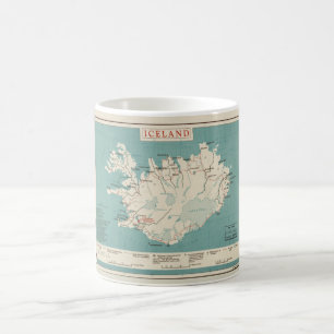 Karte von Island (circa 1959) Tasse